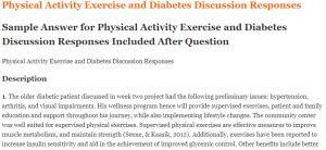 Physical Activity Exercise and Diabetes Discussion Responses