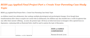 BEHS 343 Applied Final Project Part 1 Create Your Parenting Case Study Topic