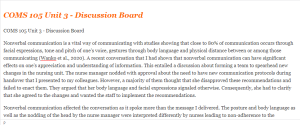 COMS 105 Unit 3 - Discussion Board