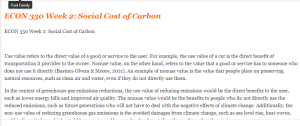 ECON 330 Week 2 Social Cost of Carbon