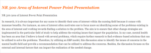 NR 500 Area of Interest Power Point Presentation