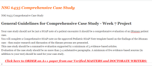 NSG 6435 Comprehensive Case Study