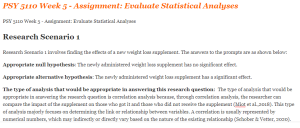 PSY 5110 Week 5 - Assignment Evaluate Statistical Analyses