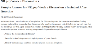 NR 507 Week 2 Discussion 1