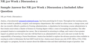 NR 510 Week 1 Discussion 2