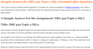 NRS 429 Topic 2 DQ 2