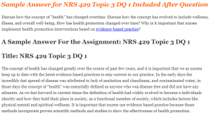 NRS 429 Topic 3 DQ 1