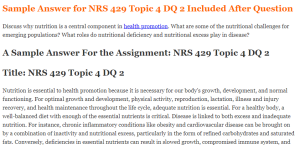 NRS 429 Topic 4 DQ 2