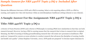 NRS 440NV Topic 3 DQ 2 