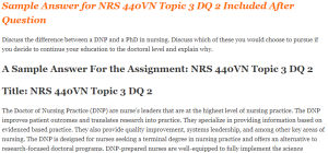 NRS 440VN Topic 3 DQ 2