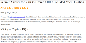 NRS 434 Topic 2 DQ 2