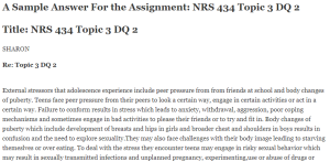 NRS 434 Topic 3 DQ 2 
