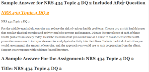 NRS 434 Topic 4 DQ 2