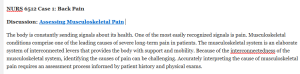 NURS 6512 Case 1: Back Pain 