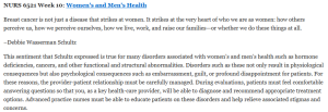 NURS 6521 Week 10: Women's and Men's Health 