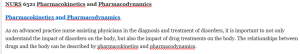 NURS 6521 Pharmacokinetics and Pharmacodynamics