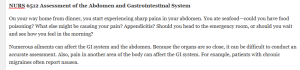NURS 6512 Assessment of the Abdomen and Gastrointestinal System