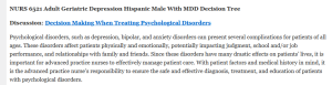NURS 6521 Adult Geriatric Depression Hispanic Male With MDD Decision Tree